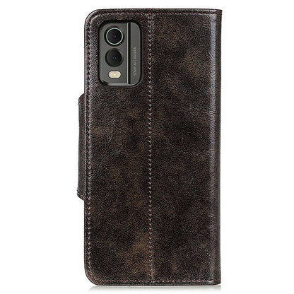 KHAZHEN for Nokia C32 Cell Phone Case PU Leather Wallet Smartphone Cover with Foldable Stand