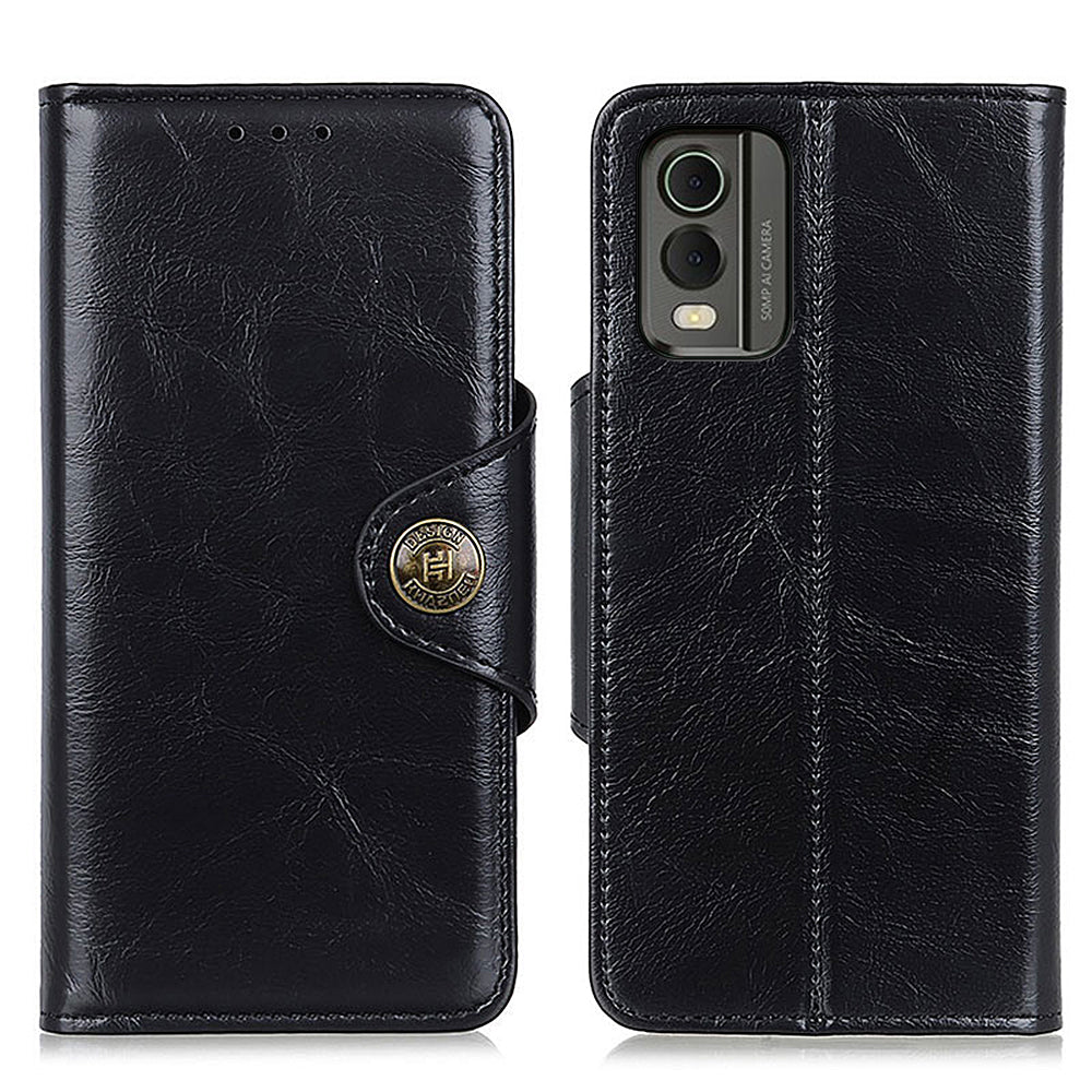 KHAZHEN for Nokia C32 Cell Phone Case PU Leather Wallet Smartphone Cover with Foldable Stand