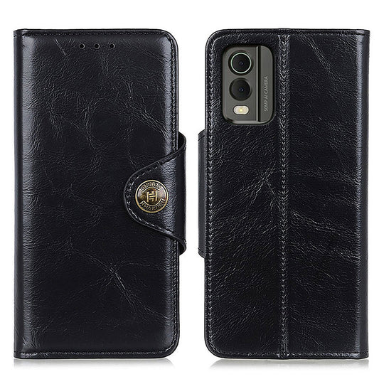 KHAZHEN for Nokia C32 Cell Phone Case PU Leather Wallet Smartphone Cover with Foldable Stand