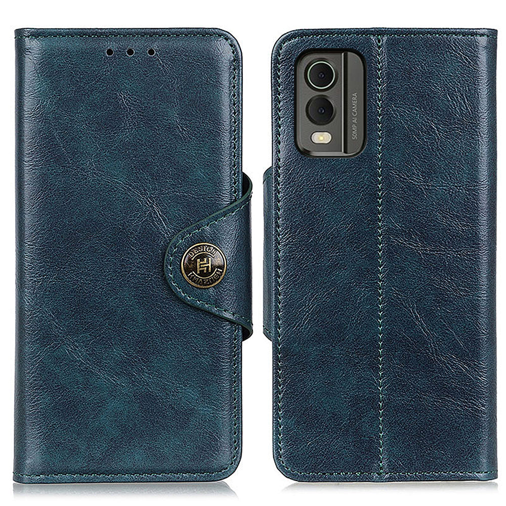 KHAZHEN for Nokia C32 Cell Phone Case PU Leather Wallet Smartphone Cover with Foldable Stand
