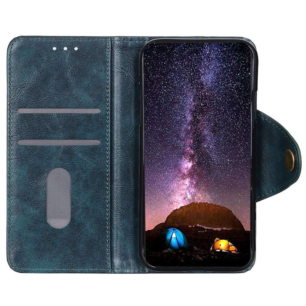 KHAZHEN for Nokia C32 Cell Phone Case PU Leather Wallet Smartphone Cover with Foldable Stand
