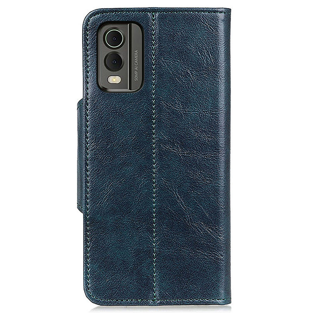 KHAZHEN for Nokia C32 Cell Phone Case PU Leather Wallet Smartphone Cover with Foldable Stand