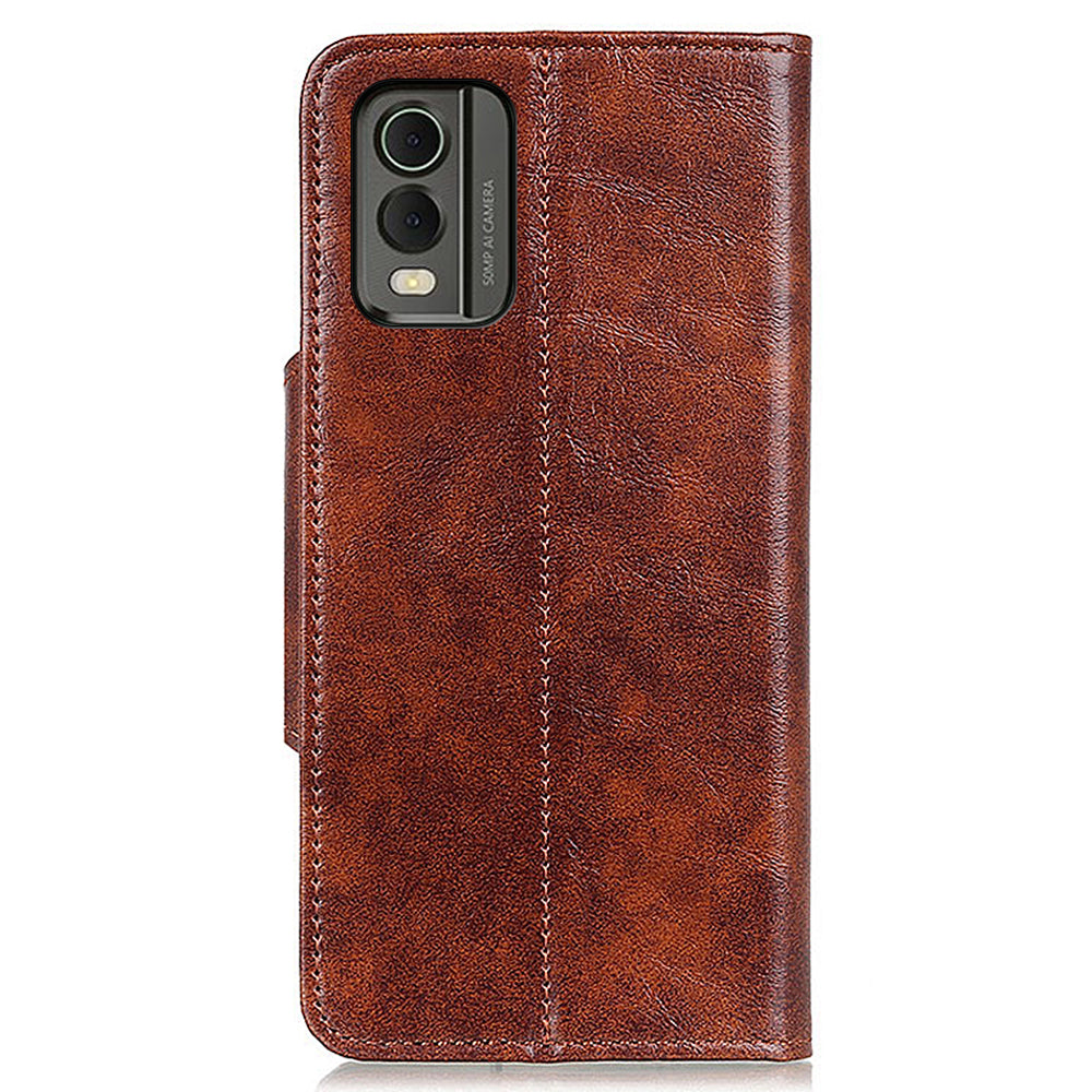KHAZHEN for Nokia C32 Cell Phone Case PU Leather Wallet Smartphone Cover with Foldable Stand