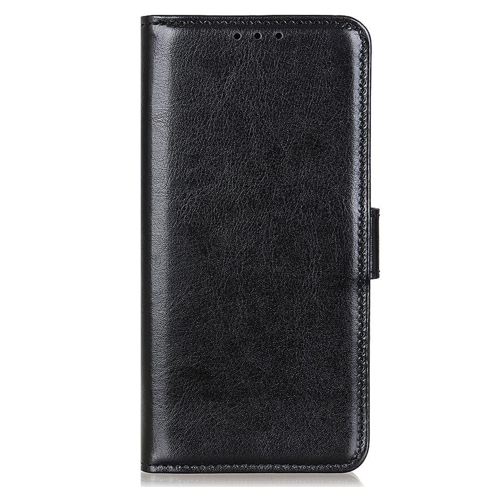 Phone Wallet Case for Nokia C32 Magnetic Clasp Crazy Horse Texture Stand PU Leather Cover