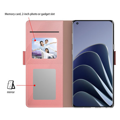 For OnePlus Nord CE 3 Lite 5G / Nord N30 5G PU Leather Card Holder Stand Cover Anti-drop Phone Case with Mirror