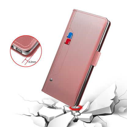 For OnePlus Nord CE 3 Lite 5G / Nord N30 5G PU Leather Card Holder Stand Cover Anti-drop Phone Case with Mirror