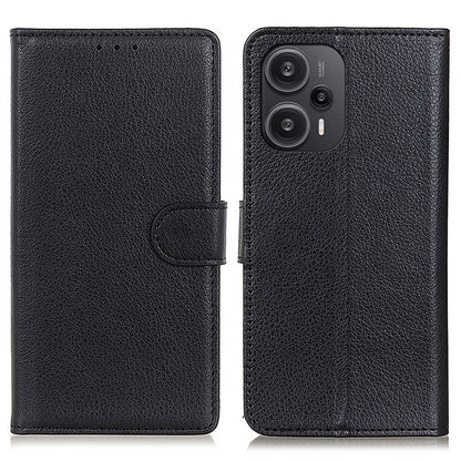 For Xiaomi Redmi Note 12 Turbo / Poco F5 5G Litchi Texture Leather Phone Case Flip Stand Wallet Mobile Cover