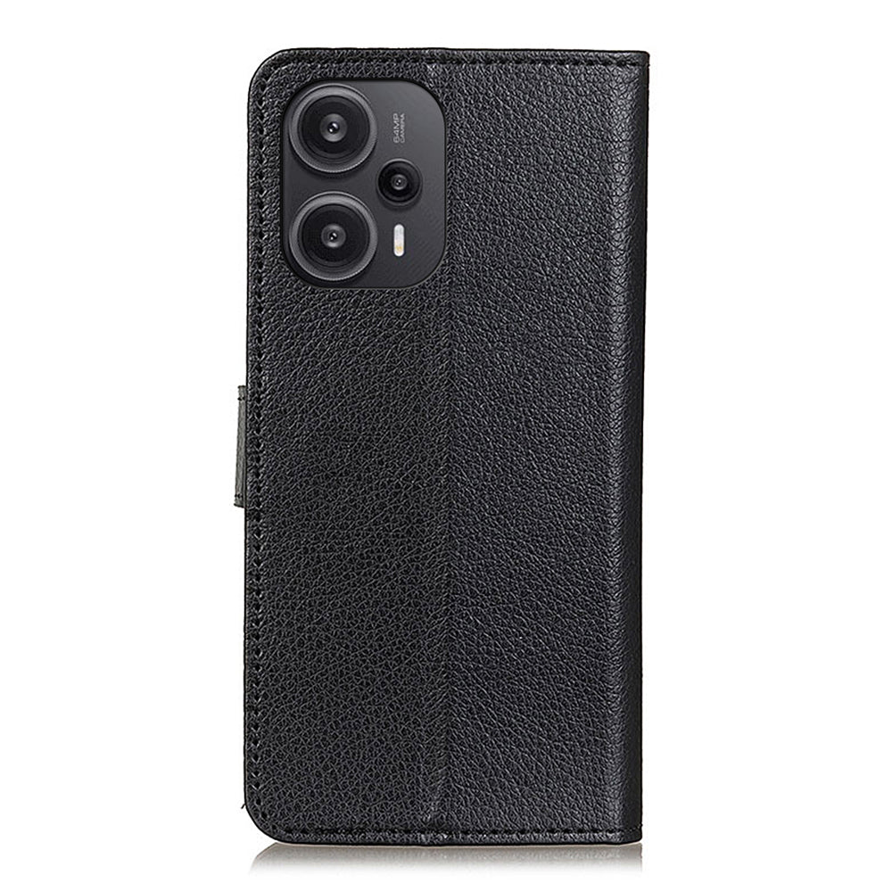 For Xiaomi Redmi Note 12 Turbo / Poco F5 5G Litchi Texture Leather Phone Case Flip Stand Wallet Mobile Cover