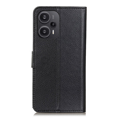 For Xiaomi Redmi Note 12 Turbo / Poco F5 5G Litchi Texture Leather Phone Case Flip Stand Wallet Mobile Cover