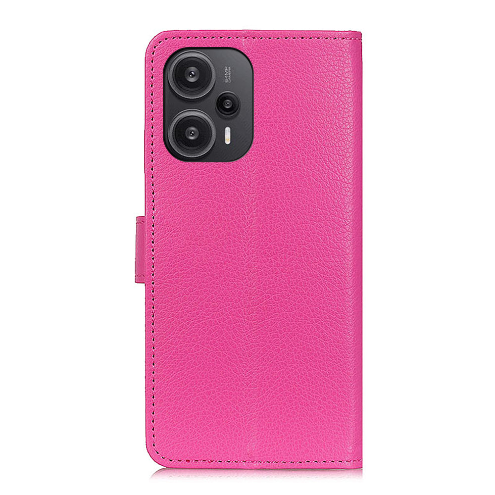 For Xiaomi Redmi Note 12 Turbo / Poco F5 5G Litchi Texture Leather Phone Case Flip Stand Wallet Mobile Cover