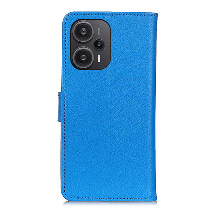 For Xiaomi Redmi Note 12 Turbo / Poco F5 5G Litchi Texture Leather Phone Case Flip Stand Wallet Mobile Cover