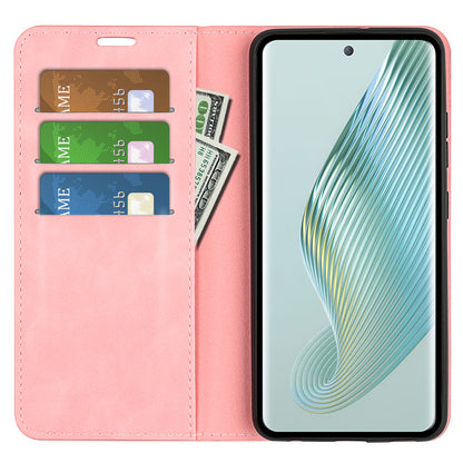 For TCL 40R 5G Skin-touch Leather Wallet Phone Case Magnetic Flip Stand Drop-proof Cover