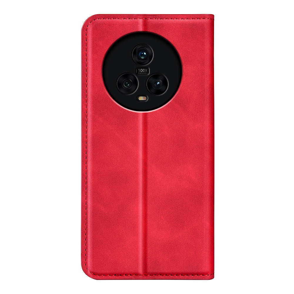 For TCL 40R 5G Skin-touch Leather Wallet Phone Case Magnetic Flip Stand Drop-proof Cover