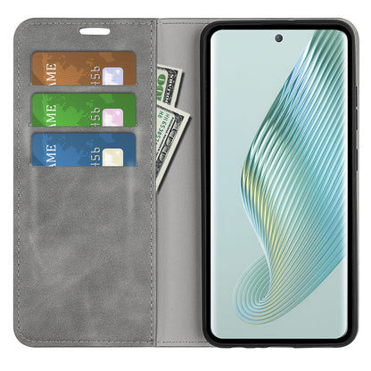 For TCL 40R 5G Skin-touch Leather Wallet Phone Case Magnetic Flip Stand Drop-proof Cover