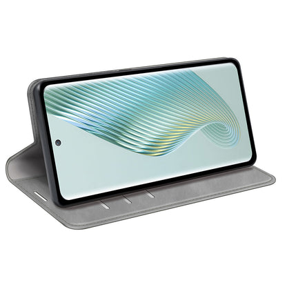 For TCL 40R 5G Skin-touch Leather Wallet Phone Case Magnetic Flip Stand Drop-proof Cover