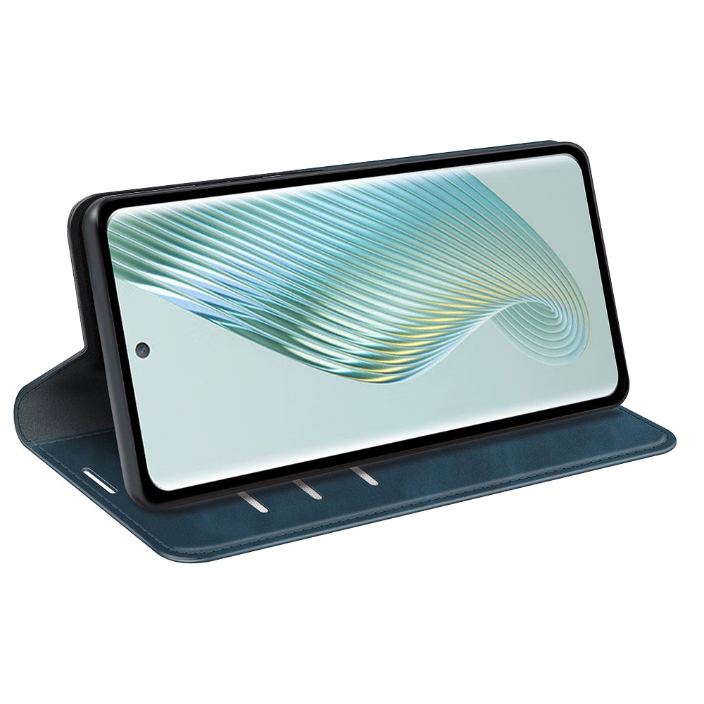 For TCL 40R 5G Skin-touch Leather Wallet Phone Case Magnetic Flip Stand Drop-proof Cover