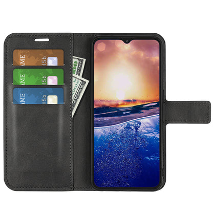 For TCL 40R 5G PU Leather Wallet Calf Texture Square Clasp Stand Phone Case Protective Shell