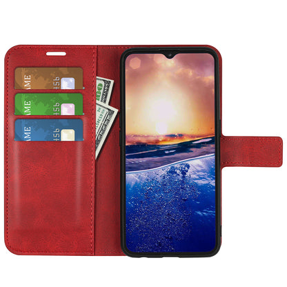 For TCL 40R 5G PU Leather Wallet Calf Texture Square Clasp Stand Phone Case Protective Shell