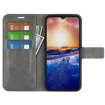 For TCL 40R 5G PU Leather Wallet Calf Texture Square Clasp Stand Phone Case Protective Shell