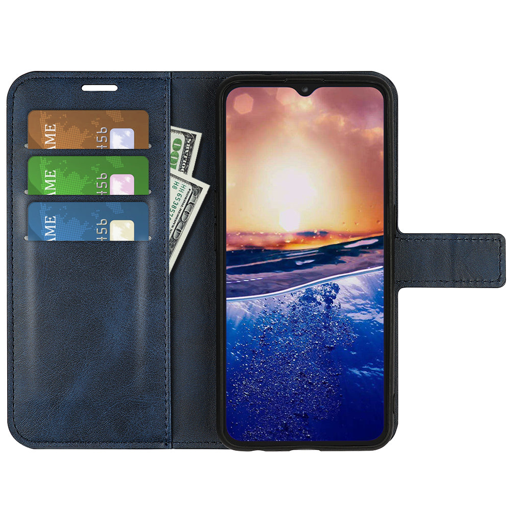 For TCL 40R 5G PU Leather Wallet Calf Texture Square Clasp Stand Phone Case Protective Shell