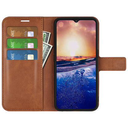 For TCL 40R 5G PU Leather Wallet Calf Texture Square Clasp Stand Phone Case Protective Shell