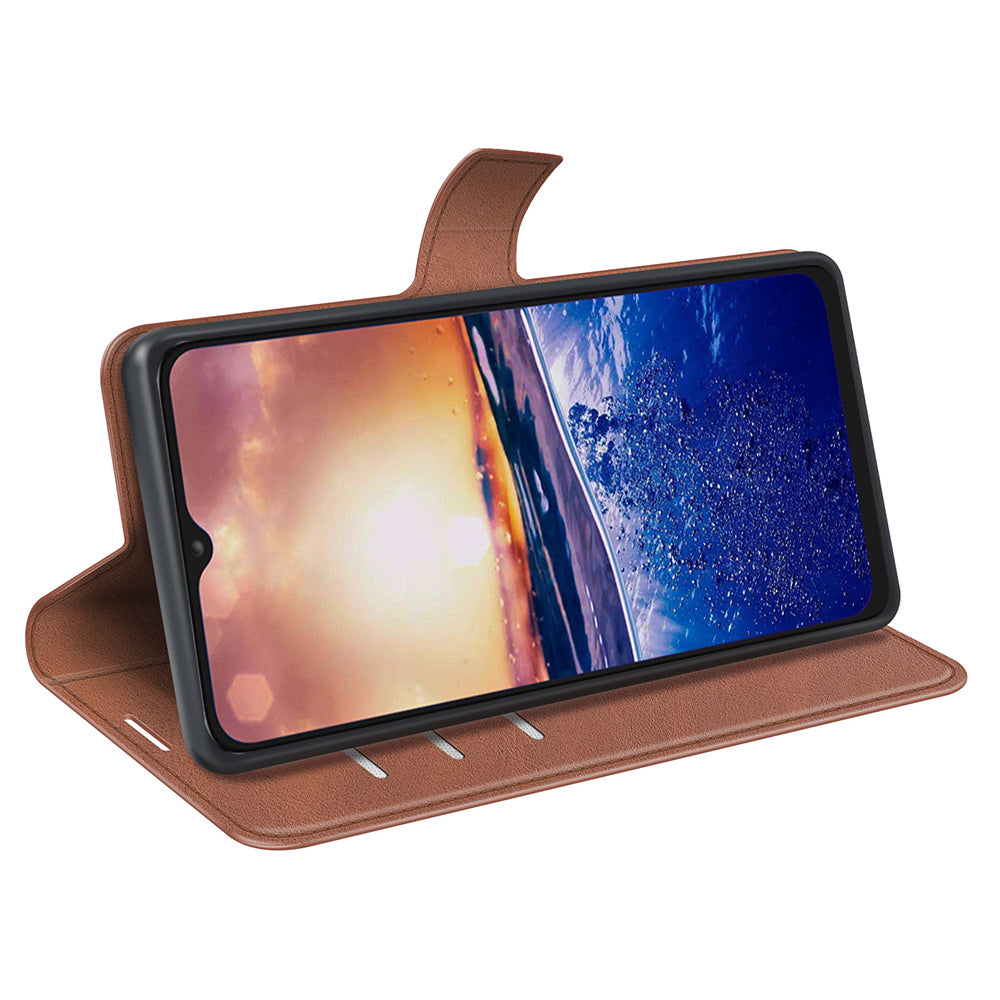 For TCL 40R 5G PU Leather Wallet Calf Texture Square Clasp Stand Phone Case Protective Shell