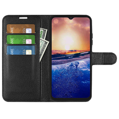PU Leather Phone Case for TCL 40R 5G , Dustproof Litchi Texture Phone Shell Wallet Stand Flip Cover