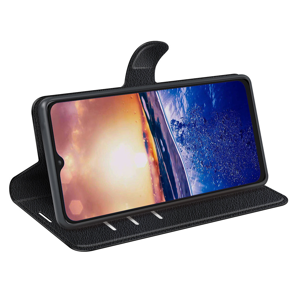 PU Leather Phone Case for TCL 40R 5G , Dustproof Litchi Texture Phone Shell Wallet Stand Flip Cover