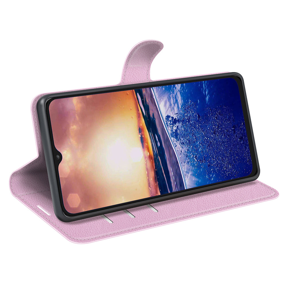 PU Leather Phone Case for TCL 40R 5G , Dustproof Litchi Texture Phone Shell Wallet Stand Flip Cover