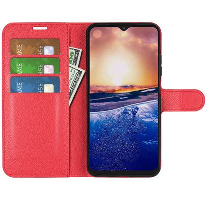 PU Leather Phone Case for TCL 40R 5G , Dustproof Litchi Texture Phone Shell Wallet Stand Flip Cover
