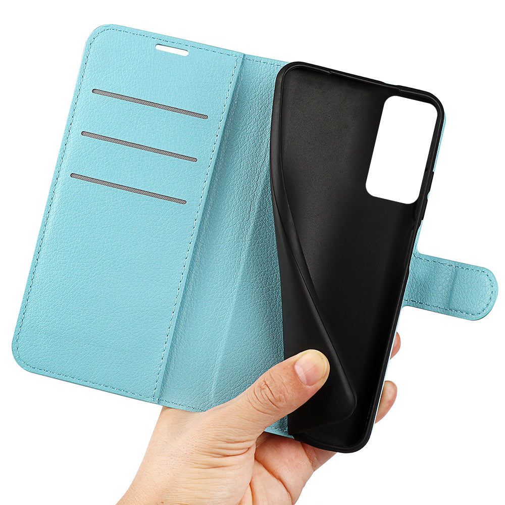 PU Leather Phone Case for TCL 40R 5G , Dustproof Litchi Texture Phone Shell Wallet Stand Flip Cover