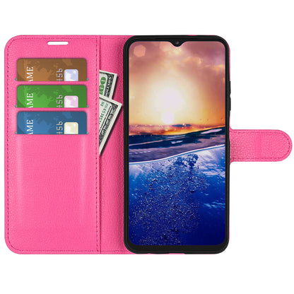 PU Leather Phone Case for TCL 40R 5G , Dustproof Litchi Texture Phone Shell Wallet Stand Flip Cover