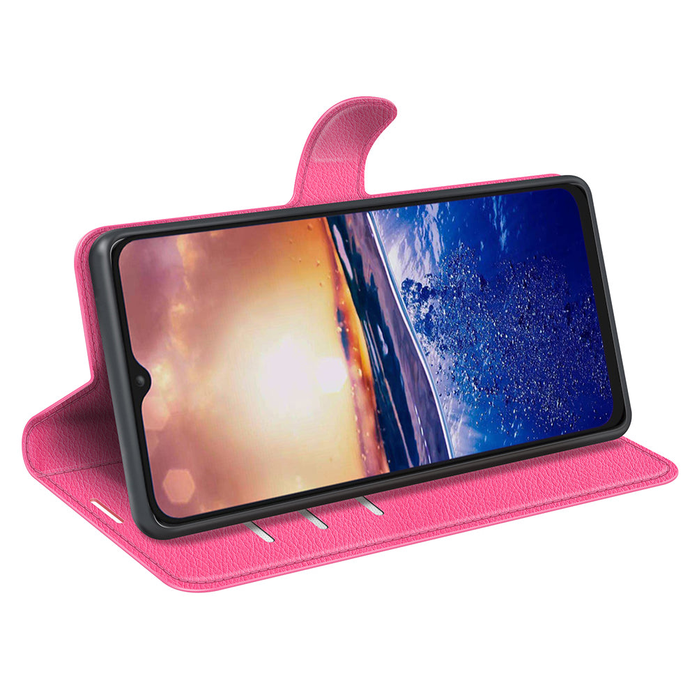 PU Leather Phone Case for TCL 40R 5G , Dustproof Litchi Texture Phone Shell Wallet Stand Flip Cover