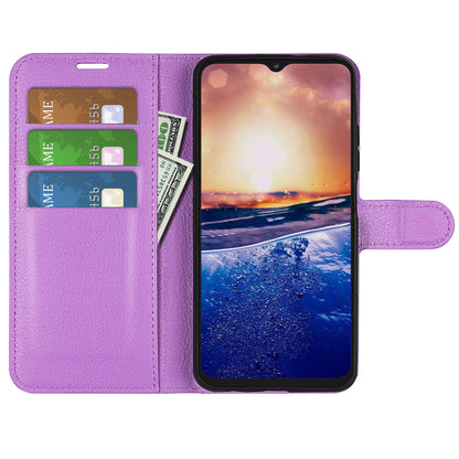 PU Leather Phone Case for TCL 40R 5G , Dustproof Litchi Texture Phone Shell Wallet Stand Flip Cover