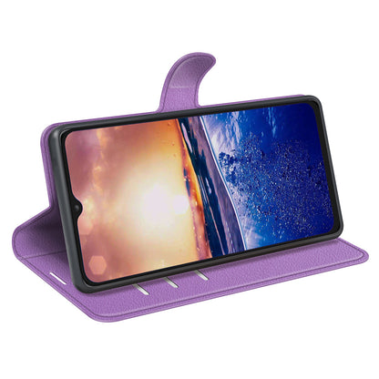 PU Leather Phone Case for TCL 40R 5G , Dustproof Litchi Texture Phone Shell Wallet Stand Flip Cover