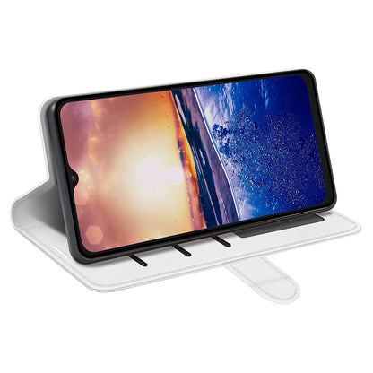 For TCL 40R 5G Anti-Dust Crazy Horse Texture Phone Case PU Leather Wallet Flip Stand Cover