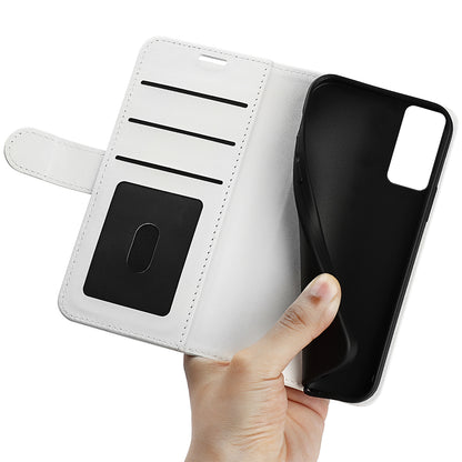 For TCL 40R 5G Anti-Dust Crazy Horse Texture Phone Case PU Leather Wallet Flip Stand Cover