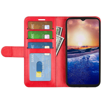 For TCL 40R 5G Anti-Dust Crazy Horse Texture Phone Case PU Leather Wallet Flip Stand Cover