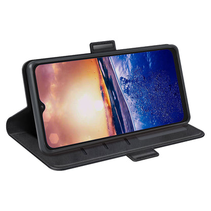 For TCL 40R 5G Anti-Scratch PU Leather Wallet Phone Case Calf Texture Anti-drop Stand Cover