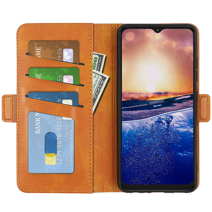 For TCL 40R 5G Anti-Scratch PU Leather Wallet Phone Case Calf Texture Anti-drop Stand Cover