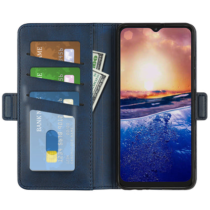 For TCL 40R 5G Anti-Scratch PU Leather Wallet Phone Case Calf Texture Anti-drop Stand Cover