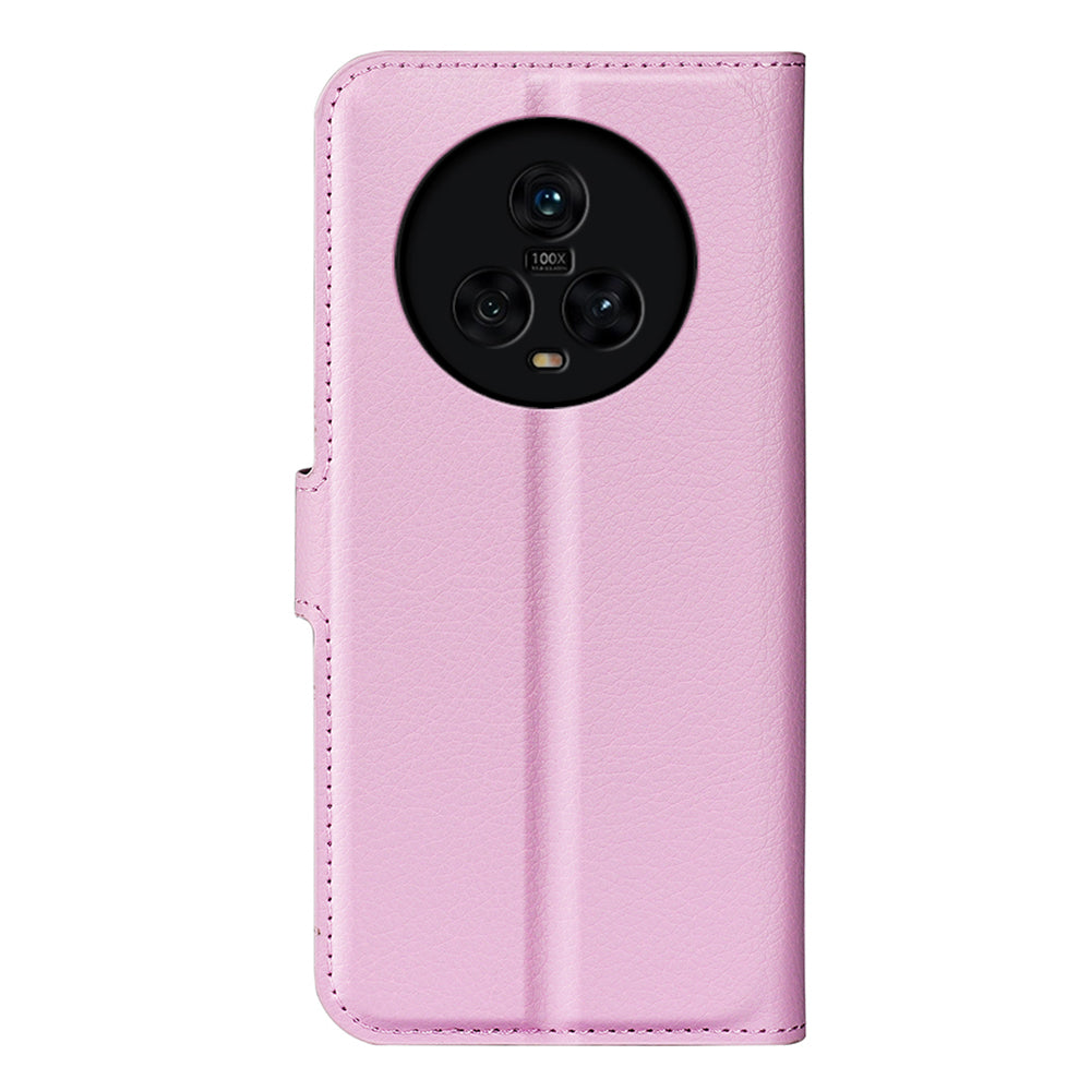 PU Leather Phone Case for Honor Magic5 Dustproof Litchi Texture Phone Shell Wallet Stand Flip Cover