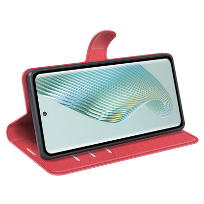 PU Leather Phone Case for Honor Magic5 Dustproof Litchi Texture Phone Shell Wallet Stand Flip Cover