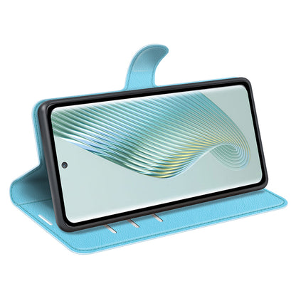 PU Leather Phone Case for Honor Magic5 Dustproof Litchi Texture Phone Shell Wallet Stand Flip Cover