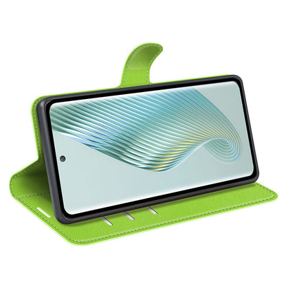 PU Leather Phone Case for Honor Magic5 Dustproof Litchi Texture Phone Shell Wallet Stand Flip Cover