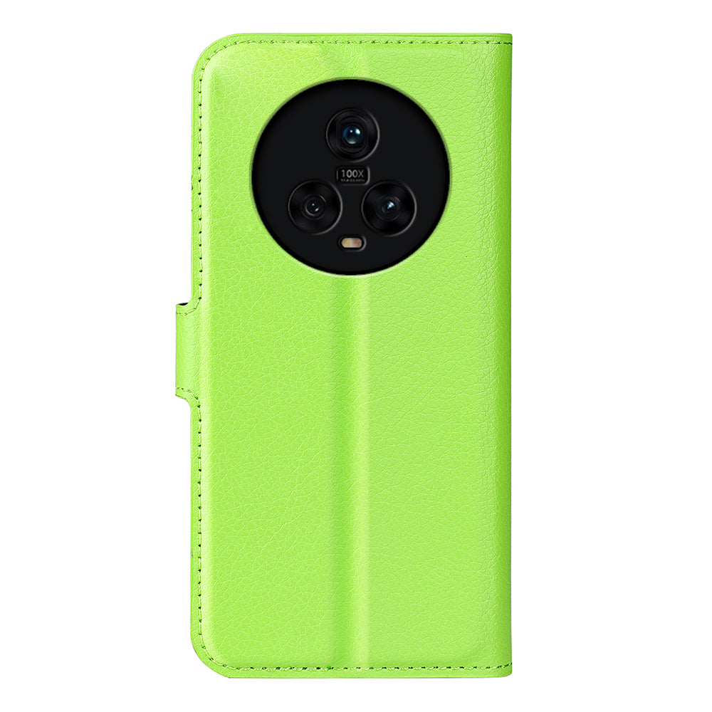 PU Leather Phone Case for Honor Magic5 Dustproof Litchi Texture Phone Shell Wallet Stand Flip Cover