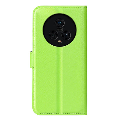 PU Leather Phone Case for Honor Magic5 Dustproof Litchi Texture Phone Shell Wallet Stand Flip Cover