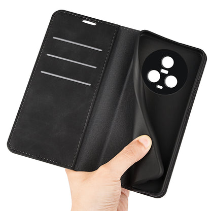 For Honor Magic5 Skin-Touch Leather Wallet Phone Case Magnetic Flip Stand Drop-Proof Cover