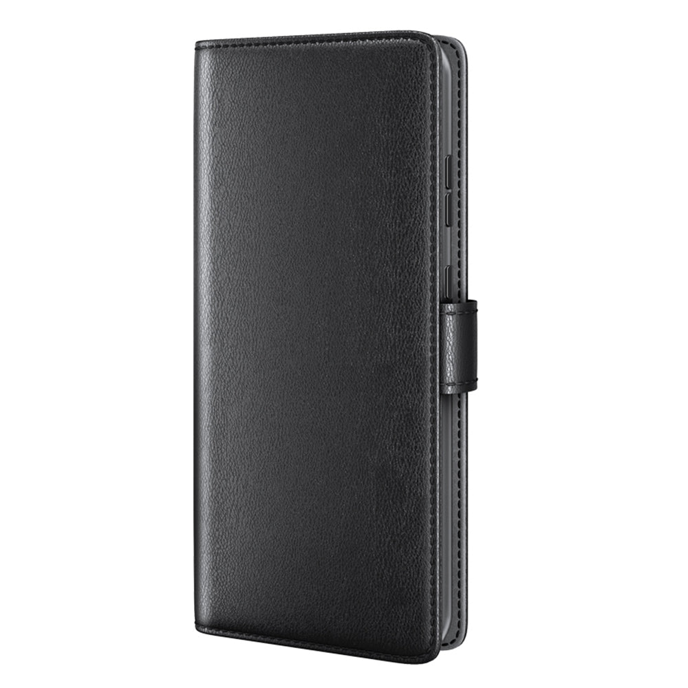 For Honor Magic5 Genuine Cow Leather Flip Cover Shockproof Wallet Phone Case with Stand