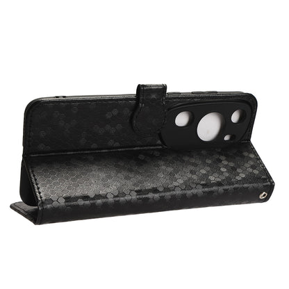 For Huawei P60 Art PU Leather Wallet Phone Case Dot Pattern Imprinted Stand Phone Cover
